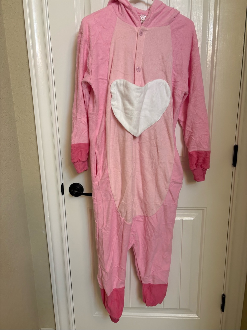 Lilo and stitch Pink Hooded Heart One-Piece onesie.